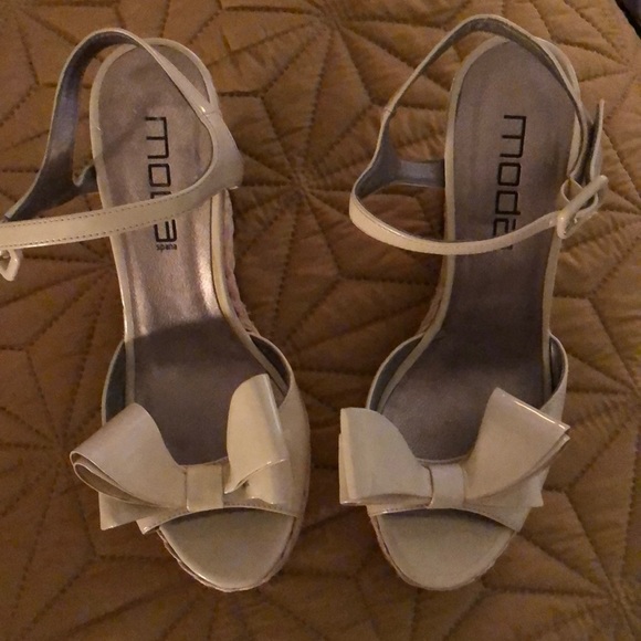 MODA 4 3/4 inch wedge sandals.  Worn once or twice - Picture 1 of 6